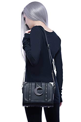 Killstar Myth Witch Spell Book Gothic Punk Crescent Moon Handbag KSRA001042