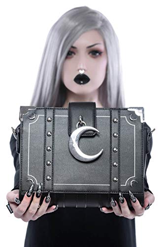 Killstar Myth Witch Spell Book Gothic Punk Crescent Moon Handbag KSRA001042