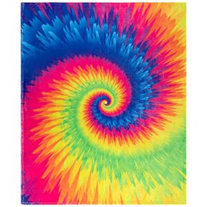 tie dye throw blanket, adorable super-soft extra-large rainbow tie dye blanket for women, girls, teens and children (50 in x 60 in) cute fleece tie dye throw, warm plush and cozy throw, tapestry décor