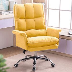 HQBL Ergonomic Adjustable High Back Recliner,Dutch Fleece Home Office Chair,360° Swivel Soft Seat with Padded Arm,for Computer Game/Executive/Rest