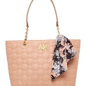 Anne Klein womens E/W Anne Klein Quilted E W Tote, Dusty Rose, One Size US