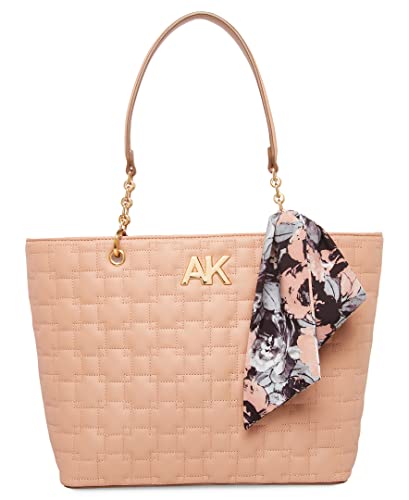 Anne Klein womens E/W Anne Klein Quilted E W Tote, Dusty Rose, One Size US