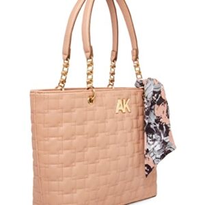 Anne Klein womens E/W Anne Klein Quilted E W Tote, Dusty Rose, One Size US