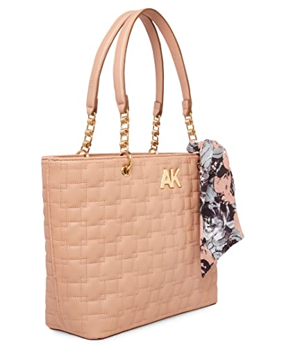 Anne Klein womens E/W Anne Klein Quilted E W Tote, Dusty Rose, One Size US