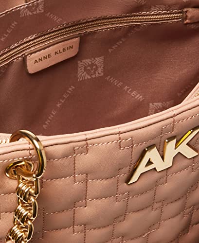 Anne Klein womens E/W Anne Klein Quilted E W Tote, Dusty Rose, One Size US