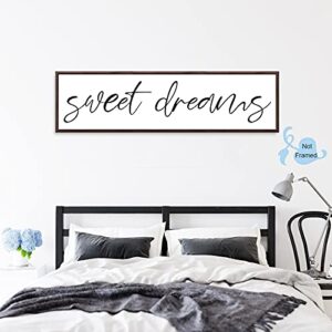sweet dreams wall decor above bed canvas wall art sweet dreams sign master bedroom wall decor for farmhouse over the bed wall decor 16×64 inch unframed