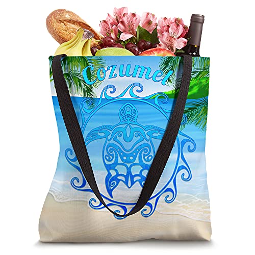 Tribal Maori Polynesian Sea Turtle Cozumel Mexico Vacation Tote Bag