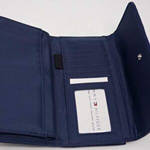 Tommy Hilfiger Women's Navy Blue Logo Debossed Checkbook Wallet Clutch Bag