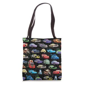 disney pixar cars characters all-over print tote bag