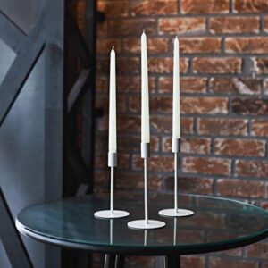 Sonedly 10 inch Taper Candle 4 Pack - Unscented Hand-Dipped Tapered Candles Long Burning Perfect for Home Interior - Dripless and Smokeless Tapered Candles for Home 8-Hour Burning Ivory Candles