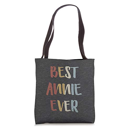 Best Annie Ever Retro Vintage Name Gift Dark Heather Gray Tote Bag