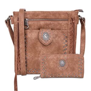 montana west leather crossbody bag collection concealed carry bag for women western shoulder bag mw918g-9360wbr