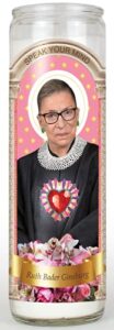 ruth bader ginsburg: prayer candle, saint candle, votive candle, supreme court, rbg, resistance, girl power, america, usa, unscented