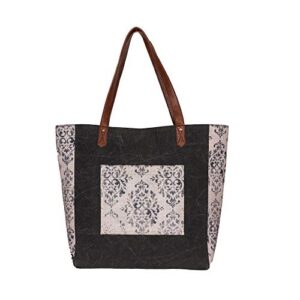 mona b mia upcycled recycled durrie vegan tote handbag with rfid blocking