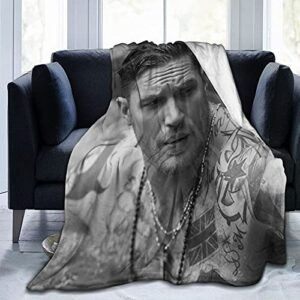 tom hardy soft and comfortable warm fleece blanket for sofa, bed, office knee pad,bed car camp beach blanket throw blankets (60″x50″)