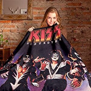 INTIMO KISS Blanket Destroyer Album Cover Music Band Super Soft Fleece Throw Blanket 48" x 60" (122cm x152cm)