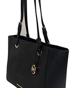 Michael Kors Walsh Medium Multifunction (MF) Saffiano Leather Tote - Black