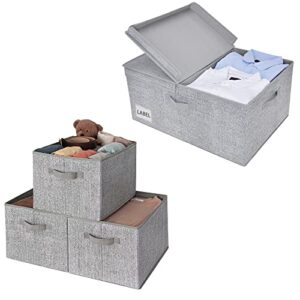 GRANNY SAYS Bundle of 3-Pack Storage Bins for Organizing & 1-Pack Extra Large Rectangle Storage Bin