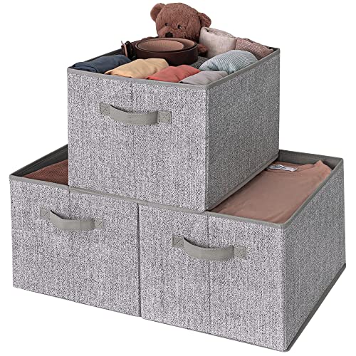 GRANNY SAYS Bundle of 3-Pack Storage Bins for Organizing & 1-Pack Extra Large Rectangle Storage Bin