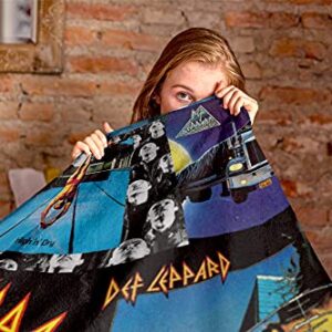 INTIMO Def Leppard Blanket Album Collage Hysteria Adrenalize High n' Dry Music Fleece Throw Blanket 48" x 60" (122cm x152cm)