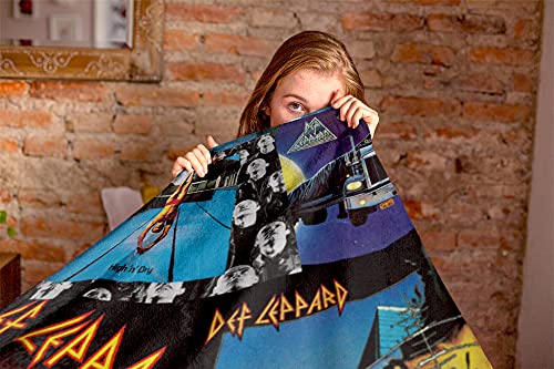 INTIMO Def Leppard Blanket Album Collage Hysteria Adrenalize High n' Dry Music Fleece Throw Blanket 48" x 60" (122cm x152cm)