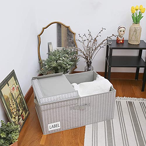 GRANNY SAYS Bundle of 1-Pack Extra Large Rectangle Storage Bins & 3-Pack Large Rectangle Closet Storage Bins with Lids