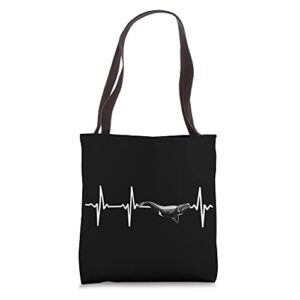 north atlantic right whale heartbeat whale lovers tote bag