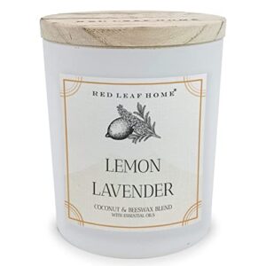 red leaf home lemon lavender candle – naturals collection, large – 15.5 ounce jar