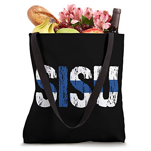 Sisu Finnish Flag Finland Suomi Distressed Gift Tote Bag