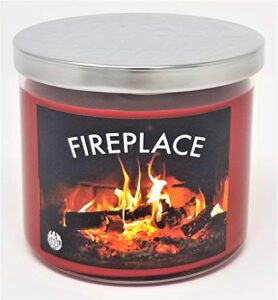 fireplace candle ~ 100% natural soy scented candle ~ fireplace fireside candle (large 3 wick)