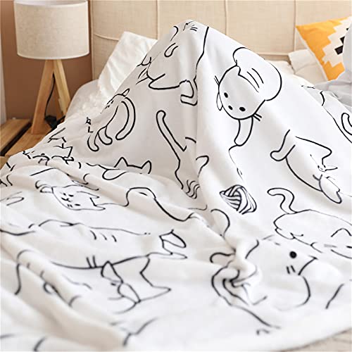 Sviuse Cat Blanket Animals Pet Pattern Throw Blanket Cat Lover Gifts Flannel Soft Warm Cozy Fuzzy 50"x60" Throw for Kids and Adults (50" X 60", Cat 2)