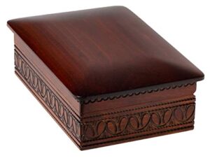 polish handmade large elegant slightly rounded 9″ wooden box for keepsakes, love letters, jewelry, and specialty items