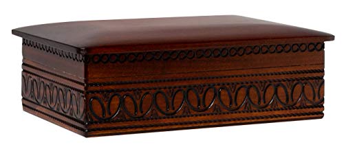 Polish Handmade Large Elegant Slightly Rounded 9" Wooden Box for Keepsakes, Love Letters, Jewelry, and Specialty Items