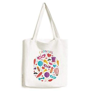 head bowknot balloon brazil carnival tote canvas bag shopping satchel casual handbag
