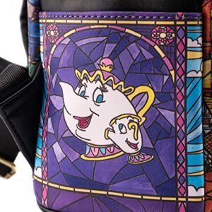 Loungefly Disney Princess Castle Series Belle Womens Double Strap Shoulder Bag Purse