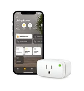 eve energy – apple homekit smart home, smart plug & power meter with built-in schedules & switches, app compatibility, bluetooth and thread