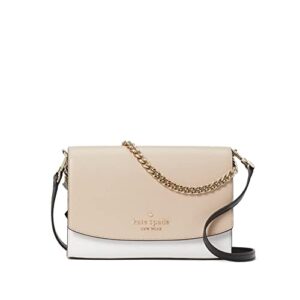 Kate Spade New York Carson Leather Convertible Crossbody Shoulder Bag Handbag, Warm Beige Multi