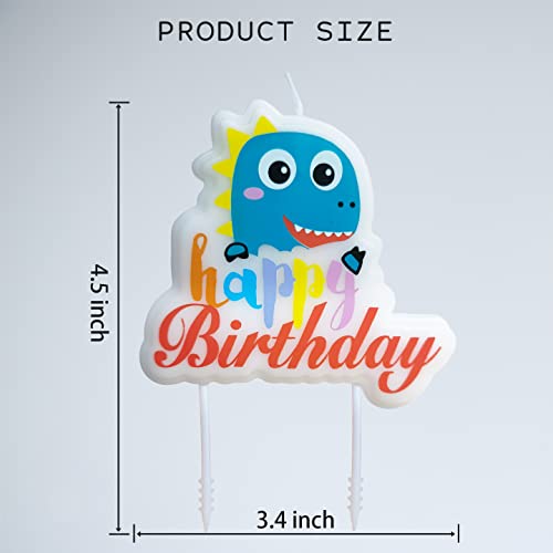 Dinosaur Birthday Party Supplies Dino Happy Birthday Candles for Kids Birthday Cake Decorations and Dinosaur Theme Birthday Party Baby Shower,Dinosaur Cake Toppers