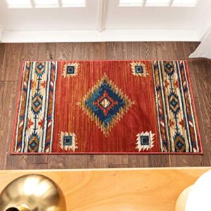 Well Woven Tulsa Lea Crimson Traditional Southwestern Tribal 2x4 (2'3" x 3'11") Area Rug