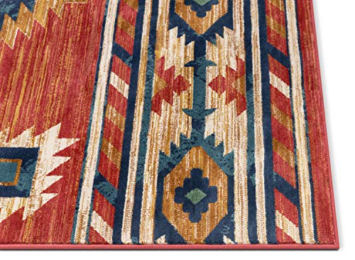 Well Woven Tulsa Lea Crimson Traditional Southwestern Tribal 2x4 (2'3" x 3'11") Area Rug