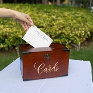 Joy Ceremony Decorative Wedding Card Box, Rustic Wooden Envelope Boxes with Slot, Wishing Well for Wedding Reception, gift box wedding Card Holder for Advice and Wishes for the Mr and Mrs