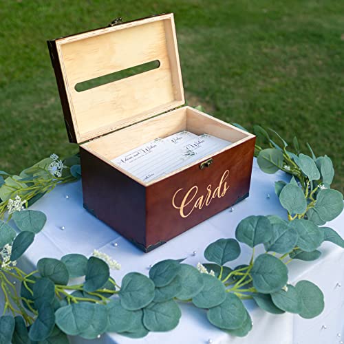 Joy Ceremony Decorative Wedding Card Box, Rustic Wooden Envelope Boxes with Slot, Wishing Well for Wedding Reception, gift box wedding Card Holder for Advice and Wishes for the Mr and Mrs