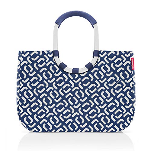 reisenthel Loopshopper L Frame Shoulder Bag Tote, Handbag for Shopping, Travel, and Commuting, Water-repellent, Signature Navy