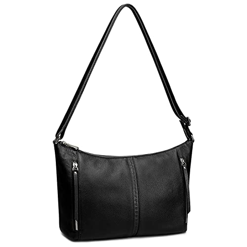 S-ZONE Women Shoulder Hobo Purses and Handbag Medium Genuine Leather Crossbody Bags