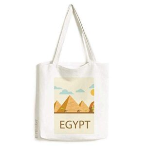 Ancient Egypt Pyrad Sphinx Pattern Tote Canvas Bag Shopping Satchel Casual Handbag