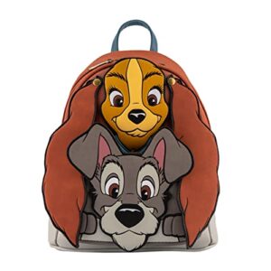 loungefly disney lady and the tramp cosplay womens double strap shoulder bag purse