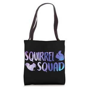 squirrel squad mom woodland critter animal nuts nature women tote bag