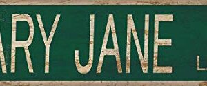 Mary Jane Lane Street Sign 4x16 inch Vintage Rustic Retro Wall Decor Funny Metal Tin Sign