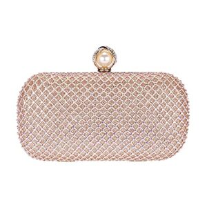 mulian lily m106 glitter clutch purse for women sparkly evening bags prom party handbag rose gold