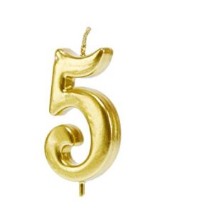 Mart 35th Birthday Candles,Gold Number 35 Cake Topper for Birthday Decorations